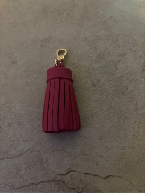 Accessories - Pink Leather Tassel Keychain Bag Charm